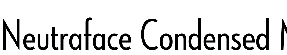 Neutraface Condensed Medium Alt Yazı tipi ücretsiz indir